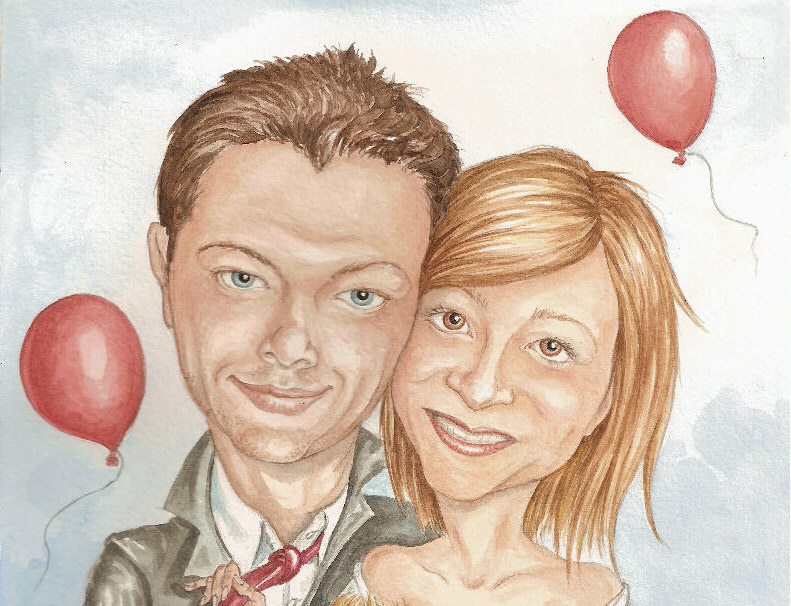CARICATURA MATRIMONIO CLAUDIA