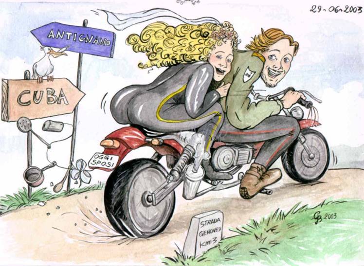 caricatura sposi matrimonio