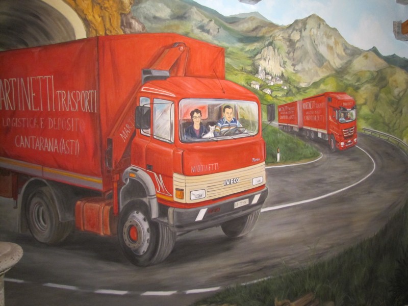 Murales presso la Ditta Martinetti Autotrasporti di Cantarana