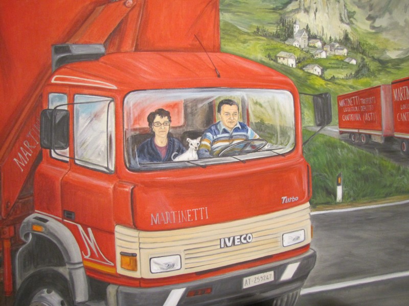 Murales presso la Ditta Martinetti Autotrasporti di Cantarana