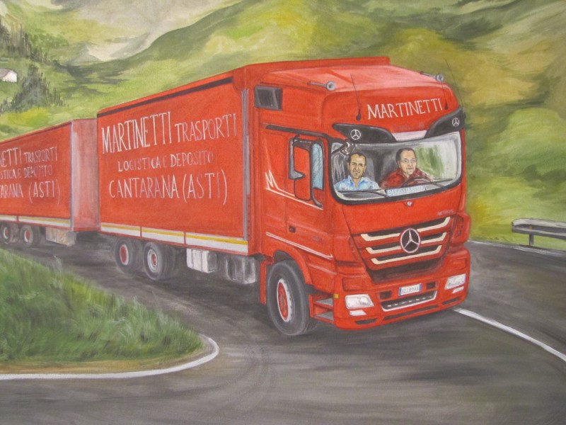 Murales presso la Ditta Martinetti Autotrasporti di Cantarana