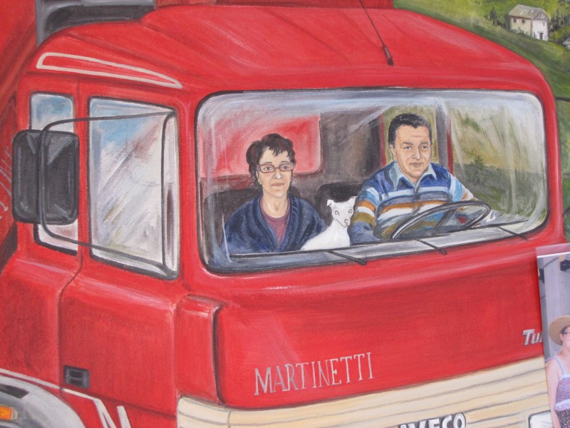 Murales presso la Ditta Martinetti Autotrasporti di Cantarana