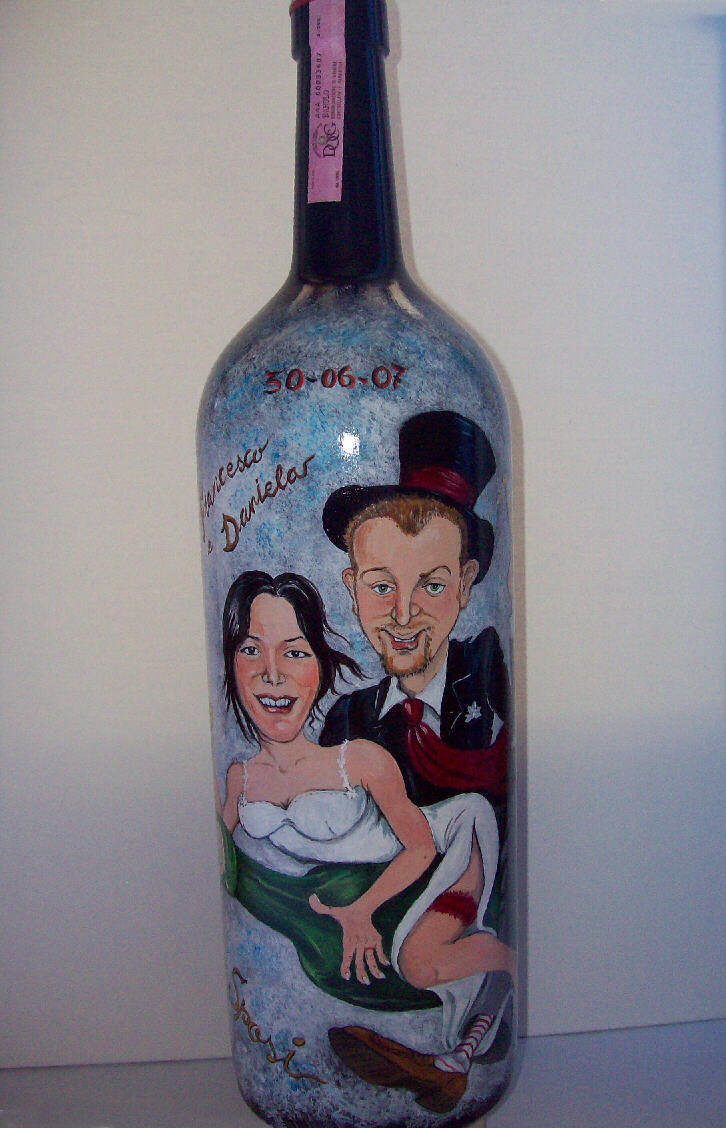 caricatura su magnum di barolo parusso